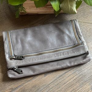 CHRISTOPHER KON™️ Gray Leather Men's Clutch